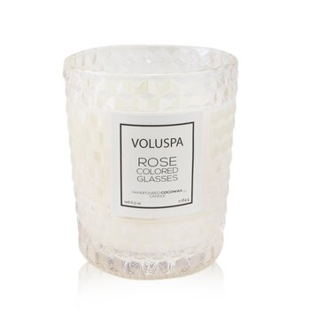 Voluspa Vela de Vidrio Texturizada - Rose Colored Glasses