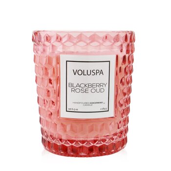 Voluspa Vela de Vidrio Texturizada - Blackberry Rose Oud