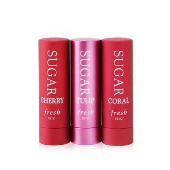 Fresh Set Blushing Lip Beauties: Tulip + Coral + Cherry