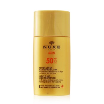 Nuxe Sun Fluido Ligero Para el Rostro - Protección Alta SPF50 (Para Piel Normal a Mixta)