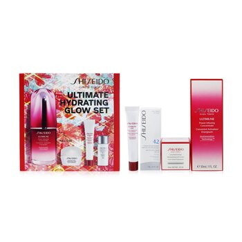 Set Ultimate Hydrating Glow: Ultimune Conncentrado Infundidor de Poder 30ml + Crema Gel Hidratante 10ml + Concentrado de Ojos 5ml + SPF 42 Protector Solar 7ml