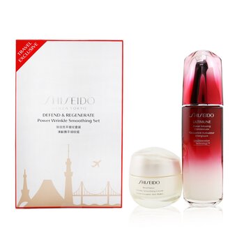 Shiseido Set Defend & Regenerate Power Wrinkle Smoothing: Ultimune Concentrado N Infundidor de Poder 100ml + Benefiance Crema Suavizante de Arrugas 50ml