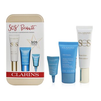 Clarins Set SOS Beaute (1x Primer 30ml + 1x Mascarilla 15ml + 1x Bálsamo de Labios 3ml) - 00 Universal Light