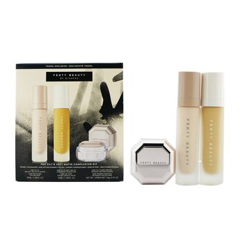 Fenty Beauty by Rihanna Kit Pro FiltR Complejo Mate Suave: Base 32ml + Primer 32ml + Polvo Establecedor de Retoque Instantáneo 7.8g - #210