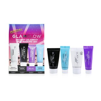 Glamglow Set Instant Celebrity Skin Mascarillaing: 1x Supermud Tratamiento Aclarante - 15g + 1x Youthmud Glow Tratamiento Estimulante - 15g + 1x Thristymud Tratamiento Hidratante - 10g/0.35 + 1x Gravitymud Tratamiento Reafirmante - 10g/0.35