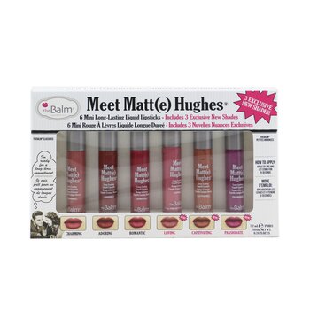 TheBalm Kit Meet Matt(e) Hughes 6 Mini Pintalabios Líquidos de Larga Duración - Vol. 3