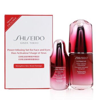 Shiseido Set Ultimune Power Infusing Para Rostro & Ojos: Concentrado Facial 50ml + Concentrado de Ojos 15ml
