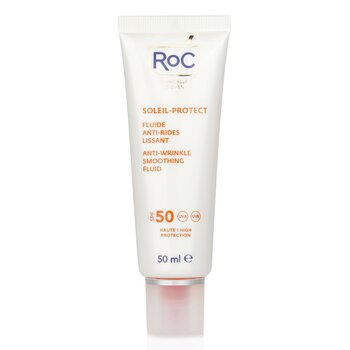 ROC Soleil-Protect Fluido Suavizante Anti-Arrugas SPF 50 UVA & UVB (Visiblemente Reduce Arrugas)