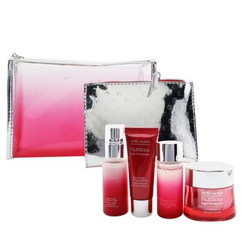 Set Nutritious Super-Pomegranate Reveal A Rosy Radiance: Crema Hidratante + Loción Lechosa Ligera + Loción + Espuma Limpiadora...