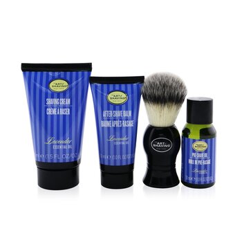 The Art Of Shaving The 4 Elements Of The Perfect Shave Kit de 4 Piezas - Lavender: Aceite Pre-Afeitado 30ml + Crema de Afeitar 45ml + Bálsamo Para Después de Afeitar 30ml + Brocha de Afeitar