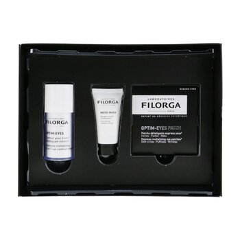 Set Les Essentials Filorga: Optim Ojos 15ml + Meso Mascarilla 15ml + Optim Parches de Ojos - 2 parches