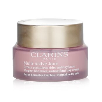 Clarins Multi-Active Day Targets Crema de Día Antioxidante de Líneas Finas - Para Piel Normal a Seca