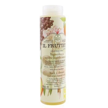 Nesti Dante IL Frutteto Jabón Líquido Natural de Baño & Ducha Con Hojas de Uvas Rojas & Extracto de Limón