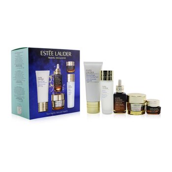 Estee Lauder Your Nightly Skincare Experts: ANR 50ml+ Revitalizante Supremo + Crema Suave 50ml + Supercargado de Ojos 15ml + Micro Cleans...