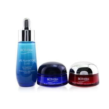 Set de Regalo Life Plankton: Life Plankton Elixir 30ml + Blue Therapy Red Algae Crema Edificante 15ml + Blue Therapy Crema de Noche 15ml