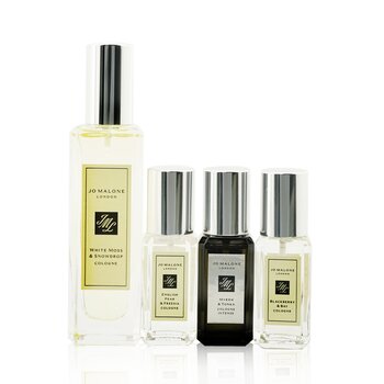 White Moss & Snowdrop Scent Pairing Collection: White Moss & Snowdrop Cologne Spray 30ml + English Pear & Freesia 9ml + Blackberry & Bay 9ml + Myrrh & Tonka 9ml