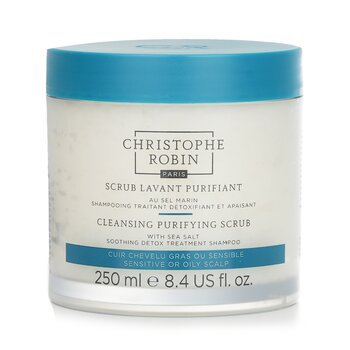 Christophe Robin Cleansing Purifying Scrub with Sea Salt (Soothing Detox Treatment Shampoo) - Sensitive or Oily Scalp