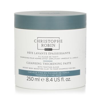 Christophe Robin Cleansing Thickening Paste with Tahitian Algae For Men (Instant Body Boosting Clay to Foam Shampoo) - Thinning & Fine Hair