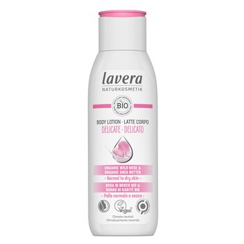Lavera Body Lotion (Delicate) - With Organic Wild Rose & Organic Shea Butter - For Normal To Dry Skin