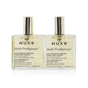 Nuxe Travel With Nuxe Huile Prodigieuse Multi Usage Dry Oil Duo Set: 2x Dry Oil 100ml