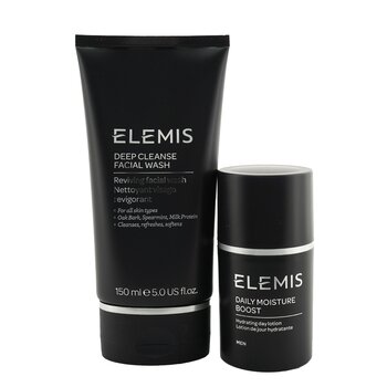 Elemis His (or Her) Essential Duo: Deep Cleanse Facial Wash 150ml + Daily Moisture Boost 50ml