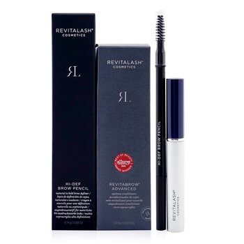 RevitaLash RevitaBrow Advanced Eyebrow Conditioner 3ml + Hi Def Brow Pencil 0.14g (Warm Brown)