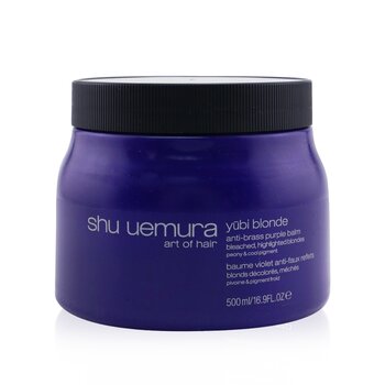 Shu Uemura Yubi Blonde Anti-Brass Purple Balm (Hair Mask) - Bleached, Highlighted Blondes (Salon size)