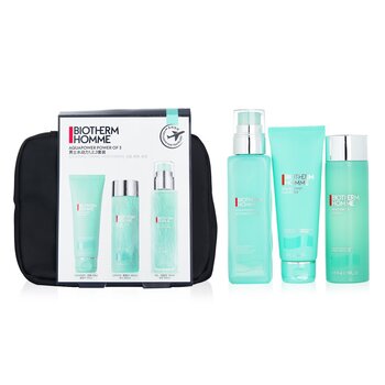 Biotherm Homme Aquapower Power Of 3 Set : Cleanser + Toning Lotion 200ml + Advanced Gel 100ml