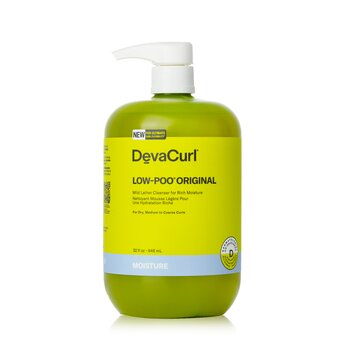 DevaCurl Low-Poo Original Mild Lather Cleanser For Rich Moisture - For Dry, Medium to Coarse Curls