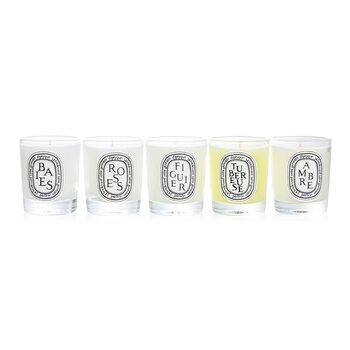 Scented Candles Set - Berries, Roses, Fig Tree, Tuberose, Amber