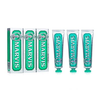 Marvis Trio Set: 3x Classic Strong Mint Toothpaste With Xylitol