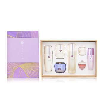 Tatcha Special Edition Luxury Kiri Set: The Camellia Cleansing Oil, The Rice Polish, The Essence, The Dewy Skin Cream, The Silk Peony, The Kissu Lip Mask, The Liquid Silk Canvas