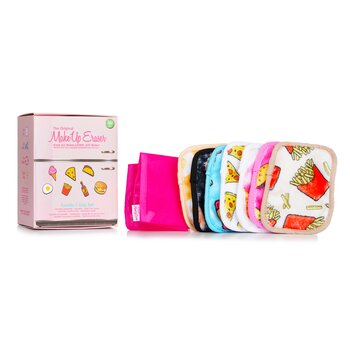 Foodie 7 Day Set (7x Mini MakeUp Eraser Cloth + 1x Bag)