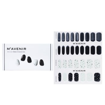 Mavenir Nail Sticker (Black) - # Pebble In Black Nail