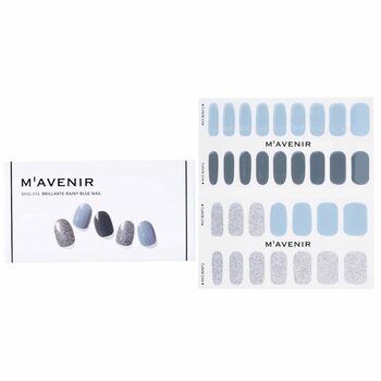 Mavenir Nail Sticker (Blue) - # Brillante Rainy Blue Nail