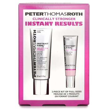 Peter Thomas Roth Clinically Stronger Instant Results Fulll Size 2 Piece Kit: Instant Firm No Filter Primer 30ml+Lip Filter 10ml
